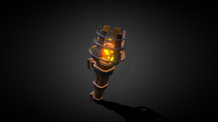 Stylized Torch 3D Model