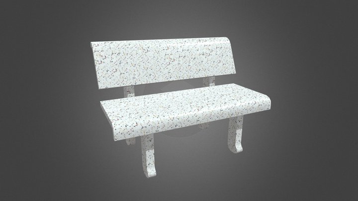 Ghế Đá Hoa Cương - Benches in Vietnam 3D Model