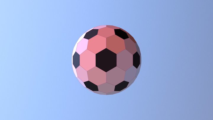 UK Government Standard Hex Football 3D Model