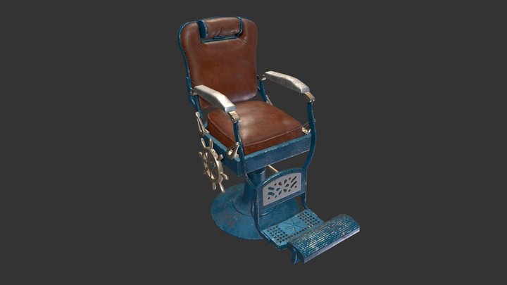 Barber Chair 3D Model