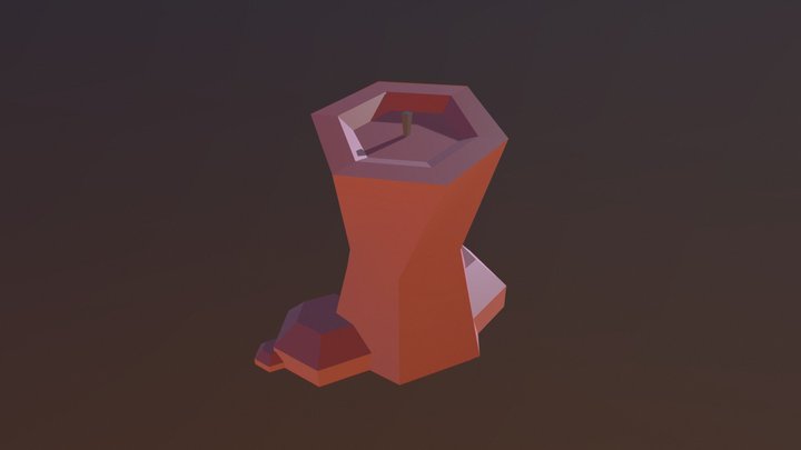 Red Candle 3D Model