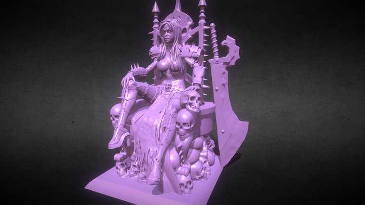 Killer Woman Death God Sculpture 3D Model