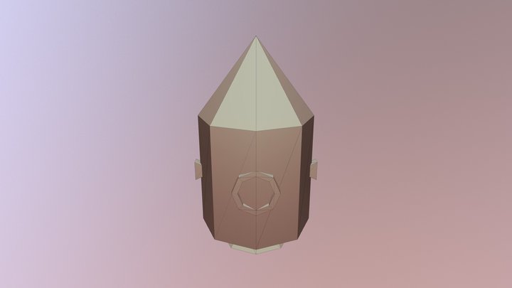 A-Frame Rocket 3D Model