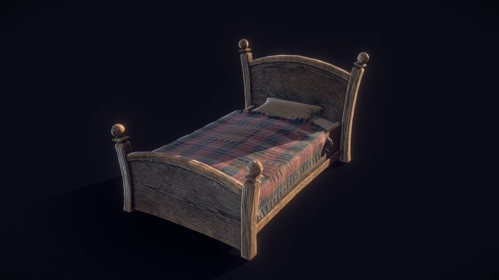 Stylized bed 3D Model