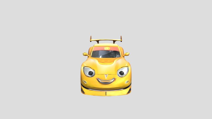 Roary the racing car Dragon , dragga Drifter 3D Model