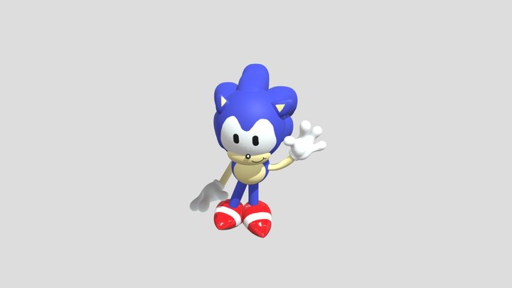 Sonic 3D model (No rig) 3D Model