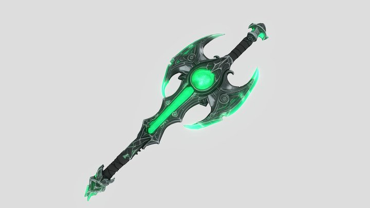 Stylized Enchanted Double Axe
