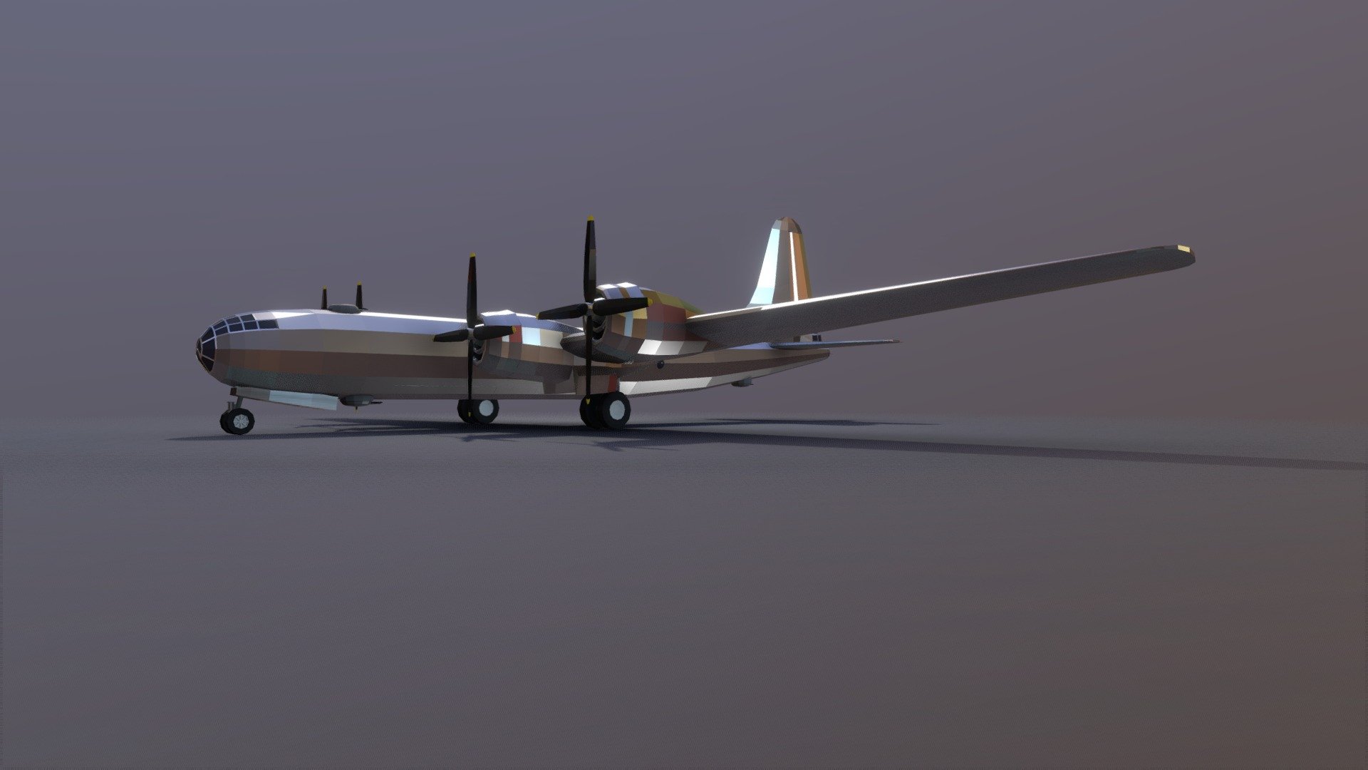 Lowpoly B-29 Superfortress - Download Free 3D Model By Kai Xiang ...