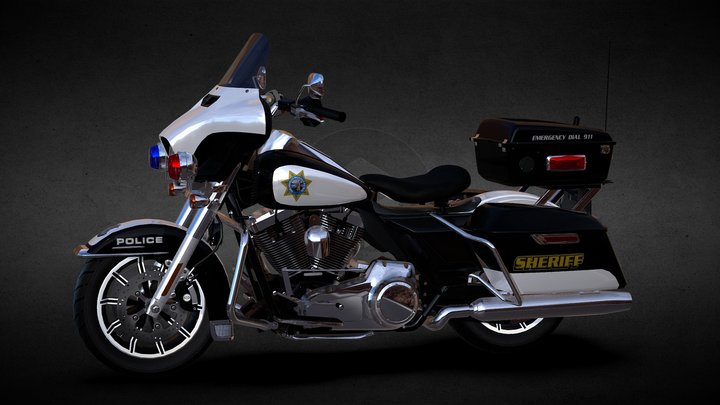 Harley-Davidson FLHTP-Electra Glide Police H.P. 3D Model