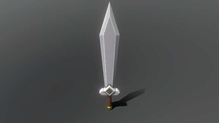 Stylized Fantasy Game Sword 3D Model