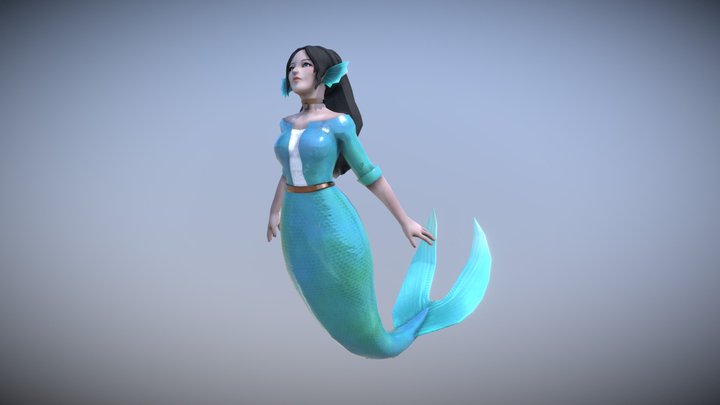 Kajsa Mermaid 3D Model
