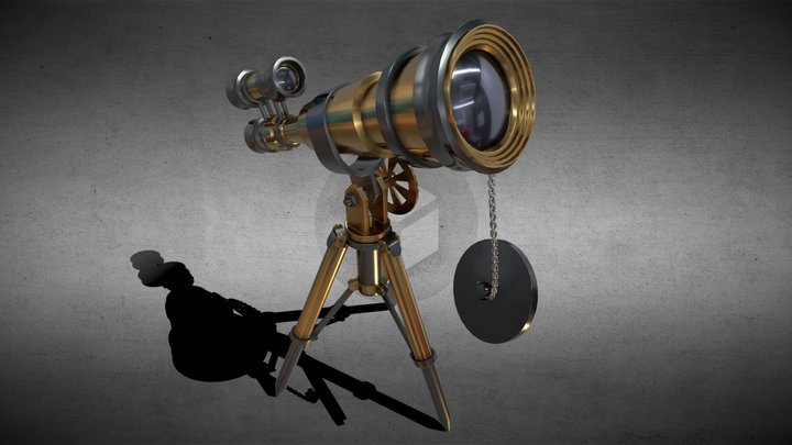 Antique Telescope 3D Model