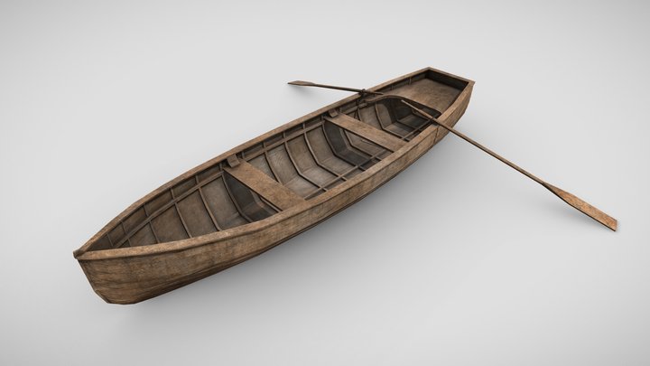 Old Rowboat 3D Model