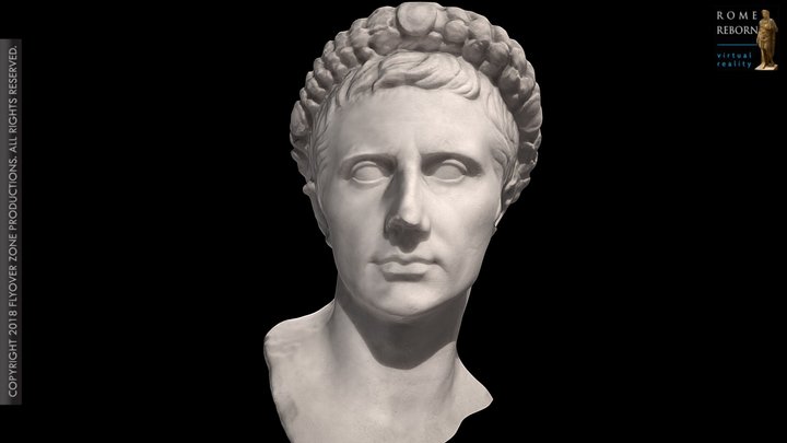 3D rendering of Augustus Crowned