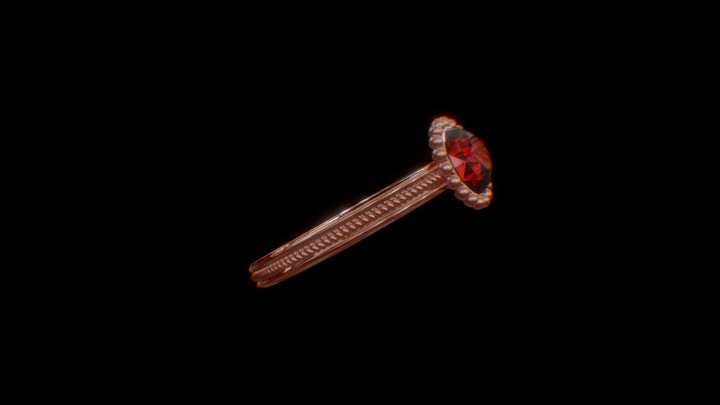 Garnet Ring 3D Model