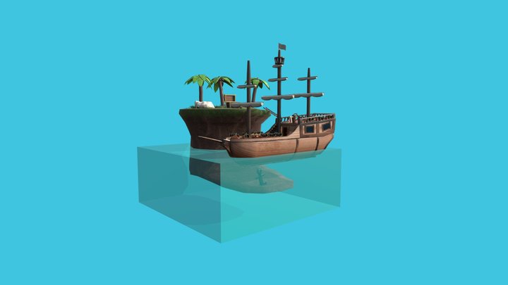 Island Diorama 3D Model