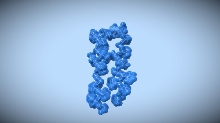 Molecular structure of the amyloid beta-peptide 3D Model
