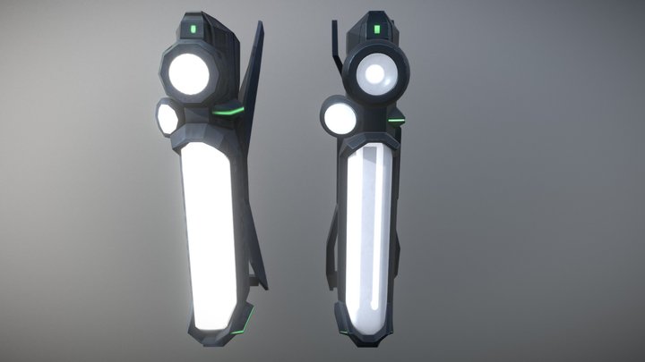 Half-Life 2 Remake. Combine's Light. Wall 3D Model