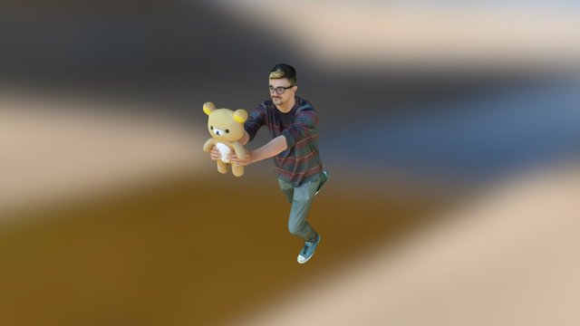 Teddy Bear Man (Cleaned) 3D Model