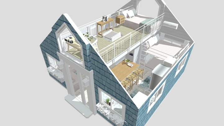 BoxHouseLoft 3D Model