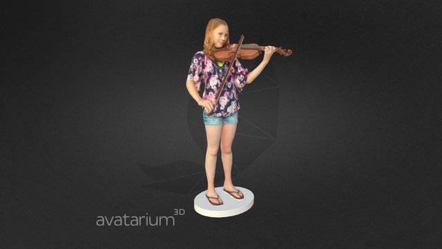Sami playing the Violin 3D Model
