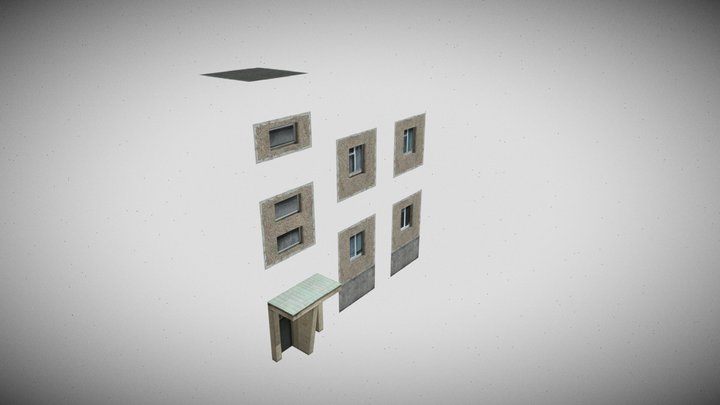 PSX_Panelka | Low Poly Modular Asset