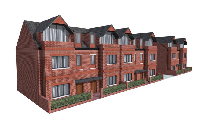 Trafford townhouse form example 3D Model