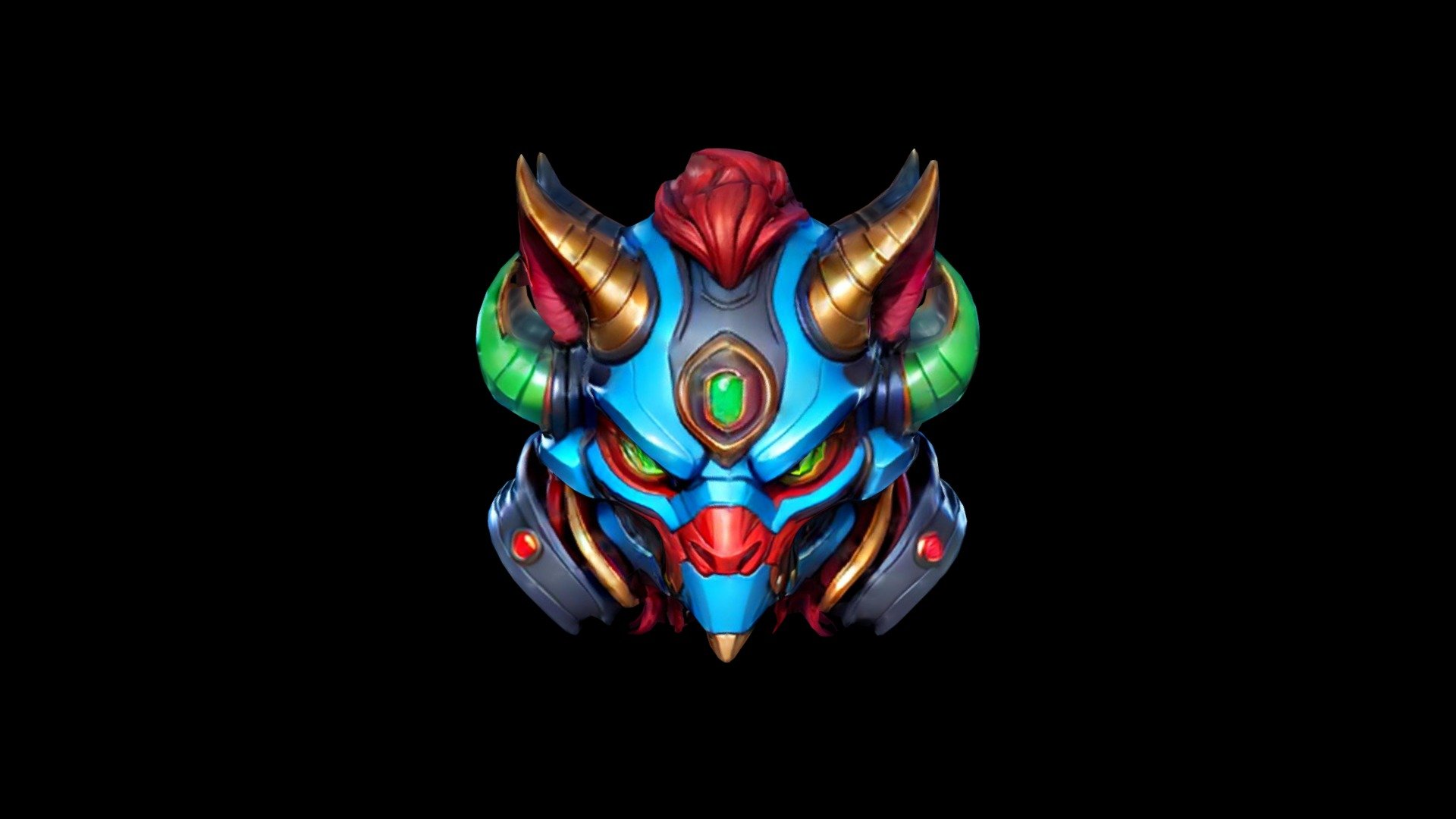 A robot dragon with red, blue, and green colors, - Download Free 3D ...