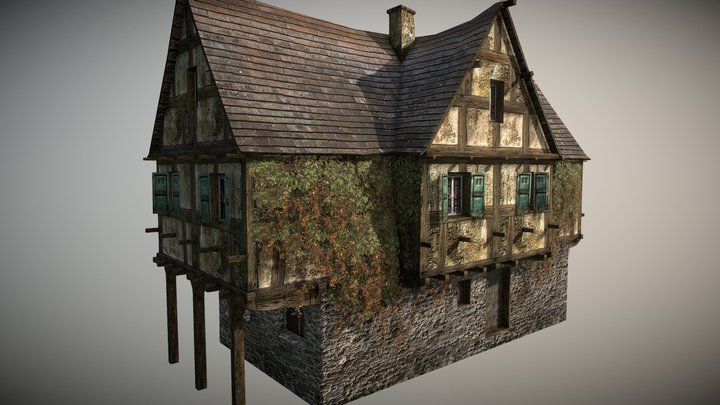 Medieval Village House 2 3D Model