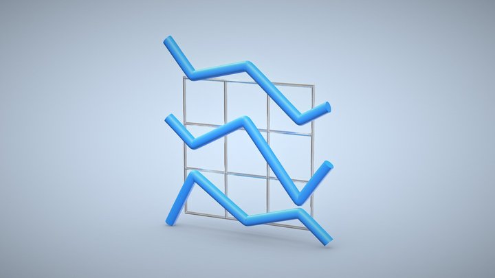 Graph Lines 3D 3D Model