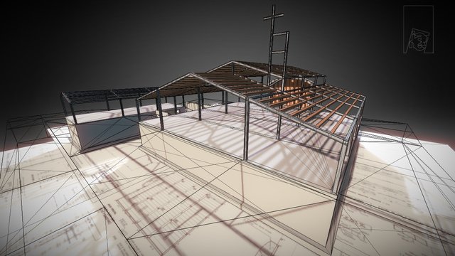 Estructura Parroquia Huesca 3D Model