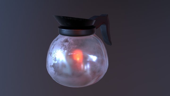 Old Empty Coffee Pot 3D Model