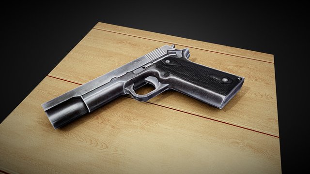 Handpainted Colt 1911 3D Model