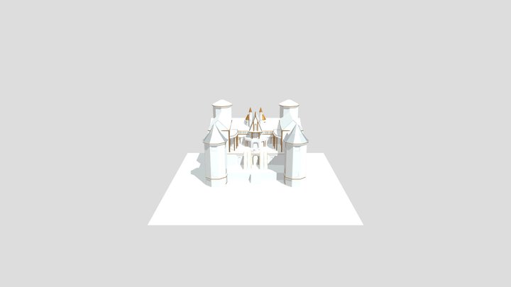 Palace with towers 3D Model