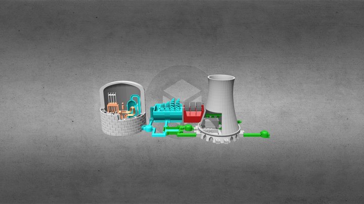 Nuclear power plant - Peacemillion 2 3D Model