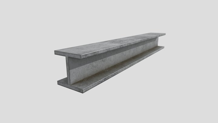 Industrial Metal Beam 3D Model