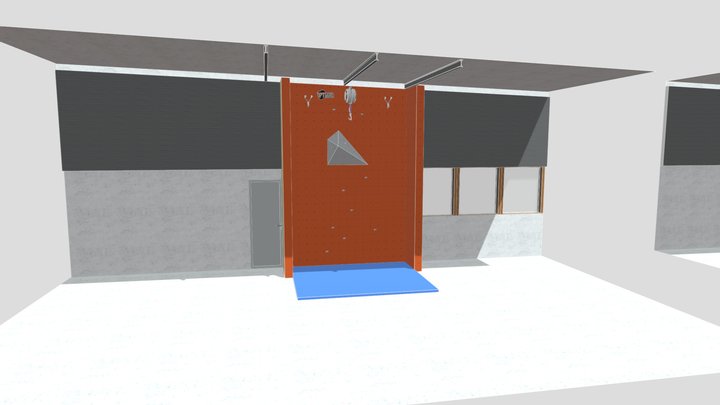 Mur à cordes - Terrasse Arc En Ciel - design 3D Model
