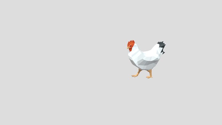 Low Poly Chicken 3D Model