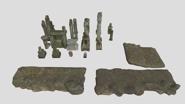 Japanese Graveyard Assets Pack 3D Model