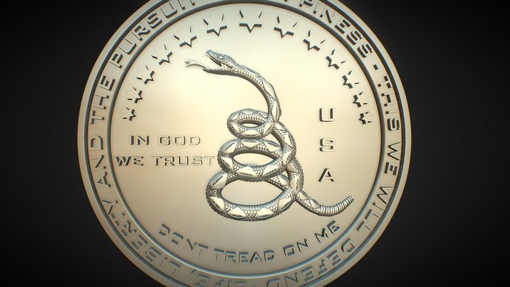 Art Dont Tread On Me V04 (WIP) 3D Model