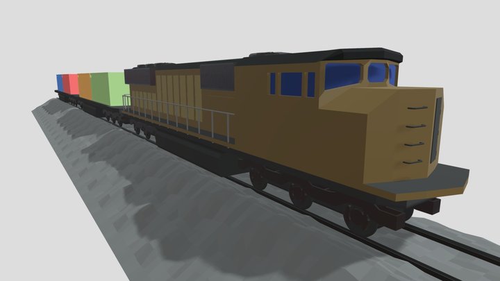 cargo train 3D Model