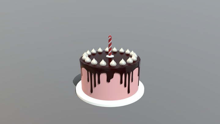 Birthday Cake 3D Model