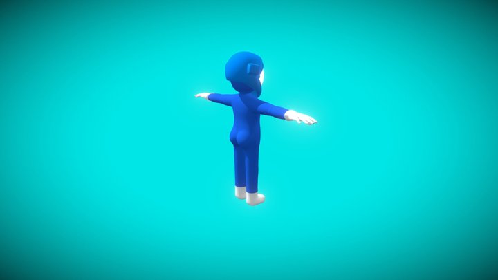 Popo Stickman Helmet 3D Model
