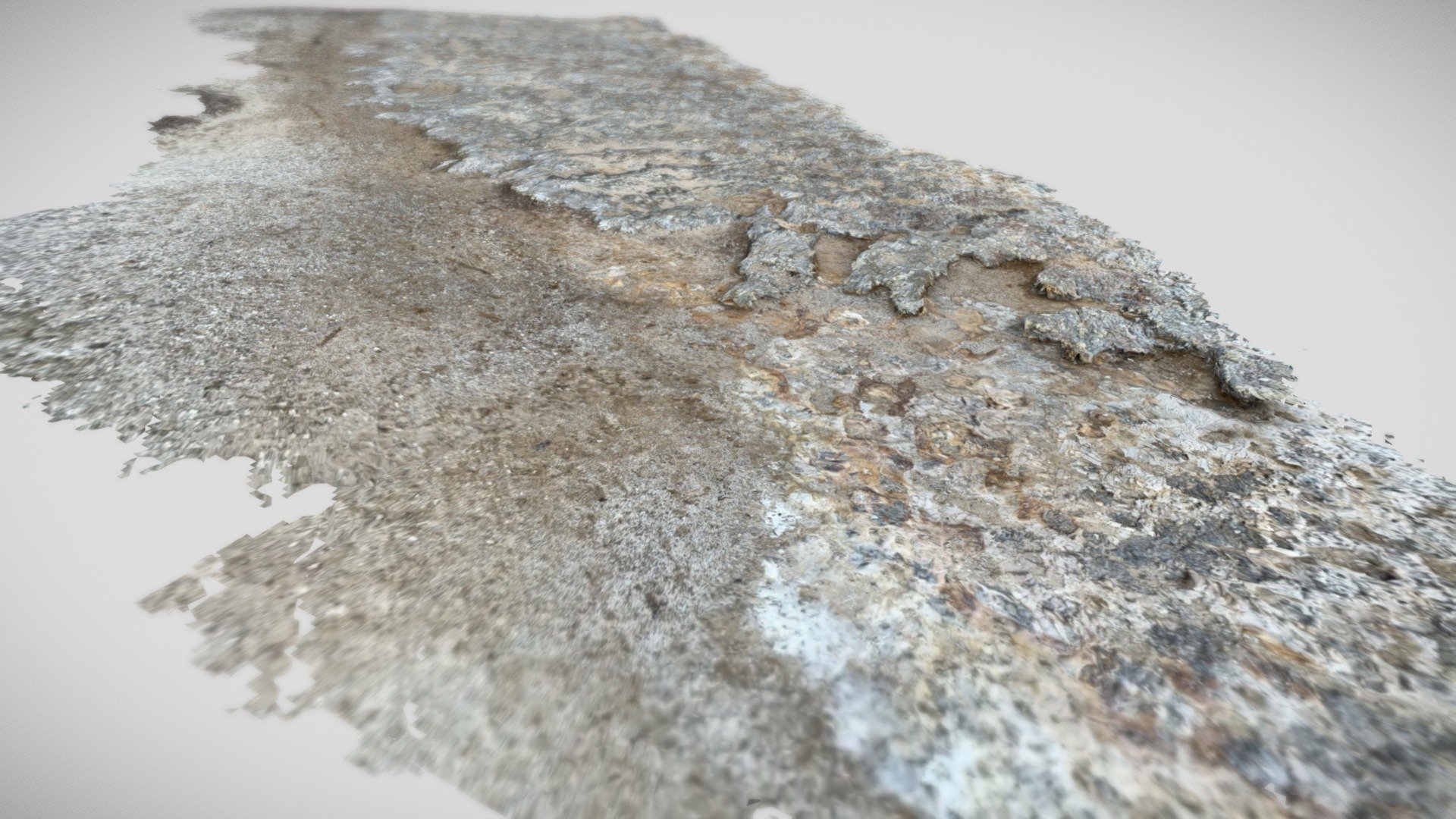 Scan of rocky costal cliffside 100FT / 30M long