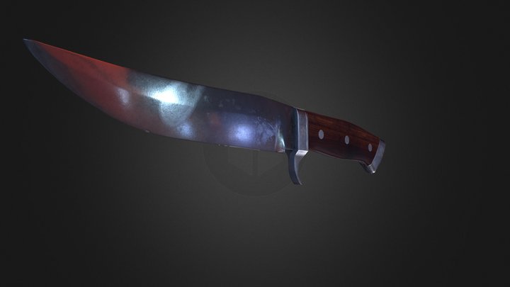 Hunting knife Low-Poly PBR 3D Model
