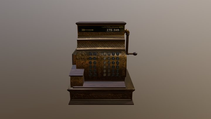 Western Cash Register 3D Model