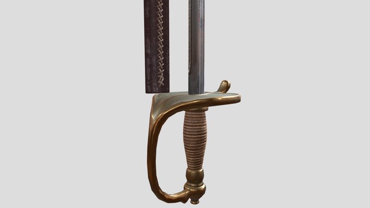 British Pattern Infantry Sword 3D Model