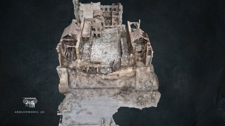 Maqueta Alcazar de Toledo destruido | SPAIN 3D Model