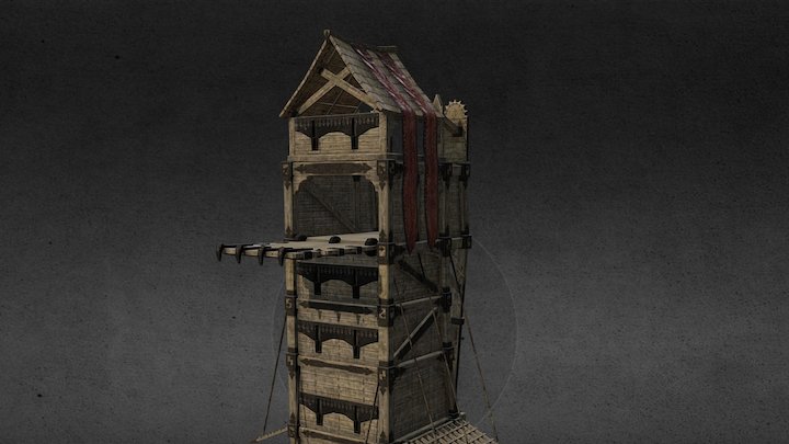 Bretonnia Siege Tower 3D Model