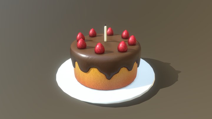 Birthday Cake 3D Model